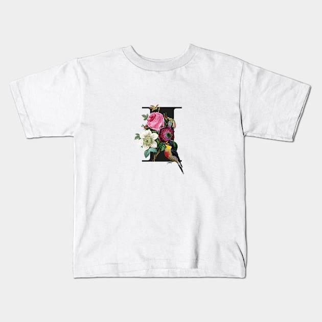 Botanical Alphabet I Kids T-Shirt by froileinjuno